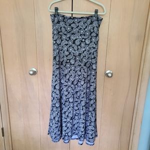 Lularoe black and white paisley maxi skirt